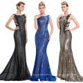 Starzz Sleeveless Blue Backless Ball Gown Sequins Formal Evening Dress ST000072-3